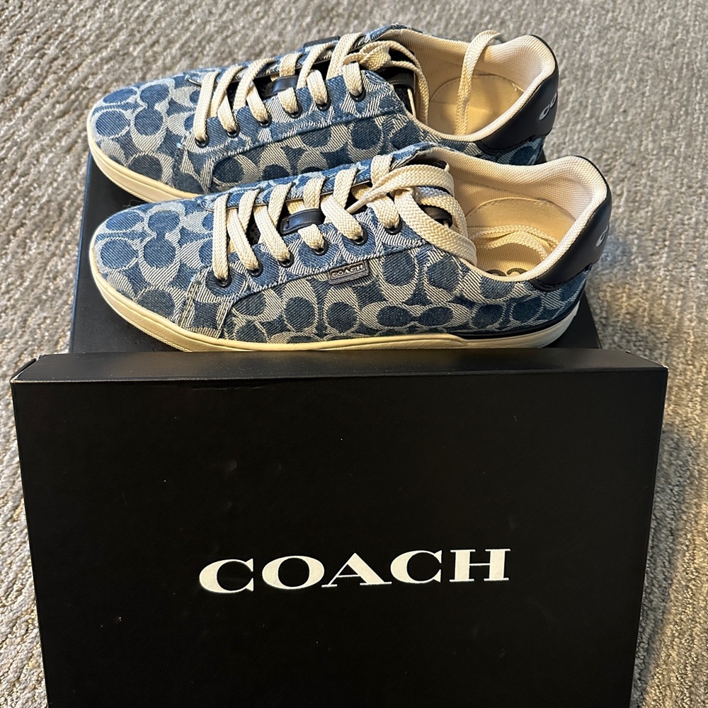 Coach Blue and Cream Women's Sneakers